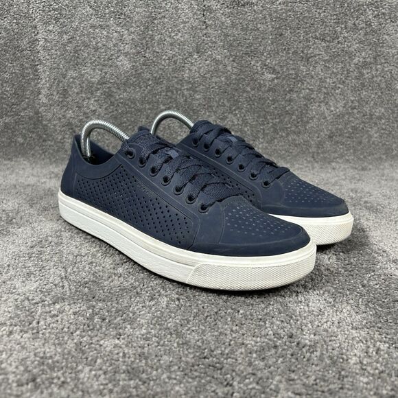 Crocs Citilane Roka Court 204872 Mens Size 9 Navy Blues Perforated Slip On Shoes - Picture 2 of 10